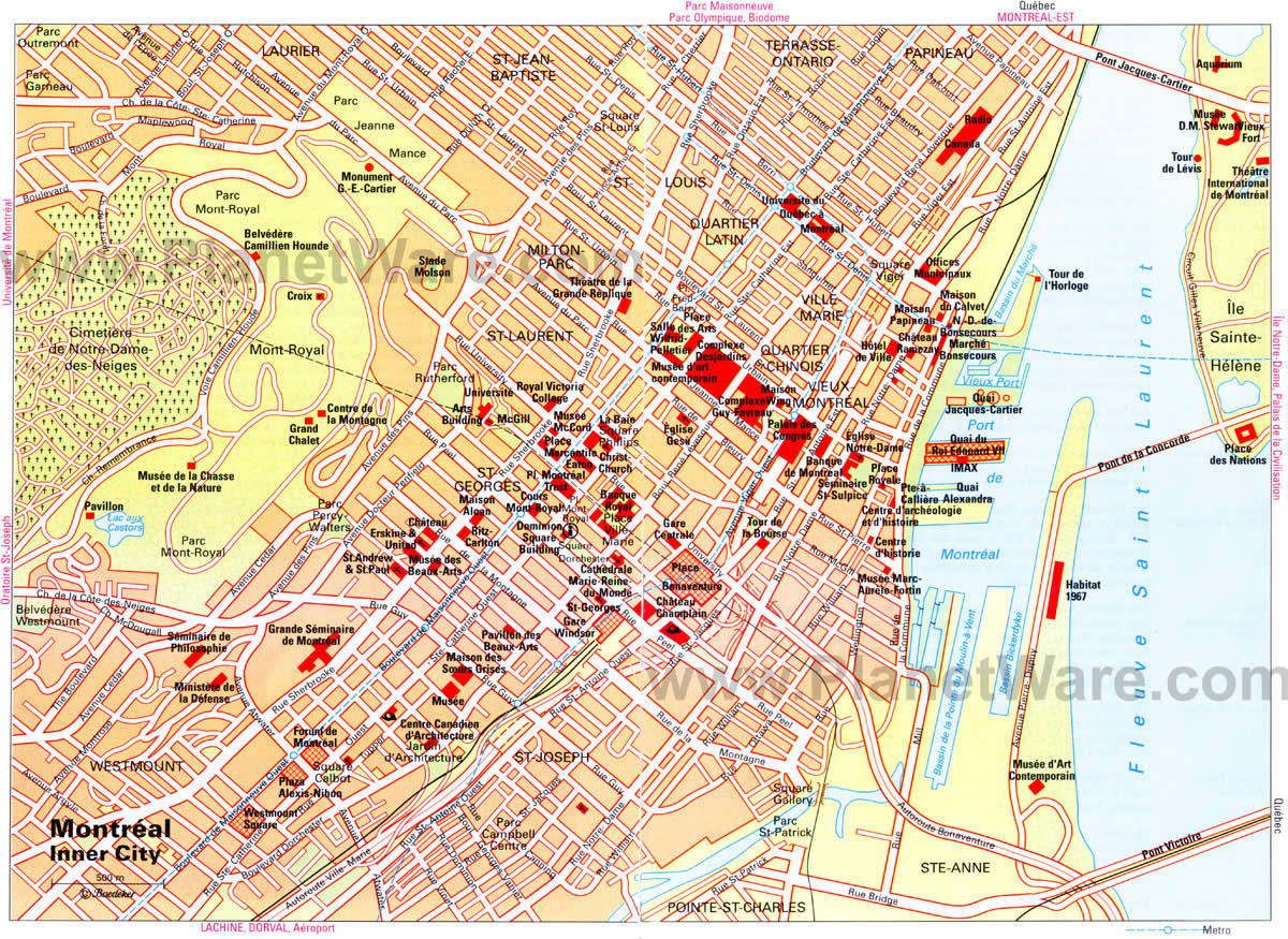 montreal city centre carte